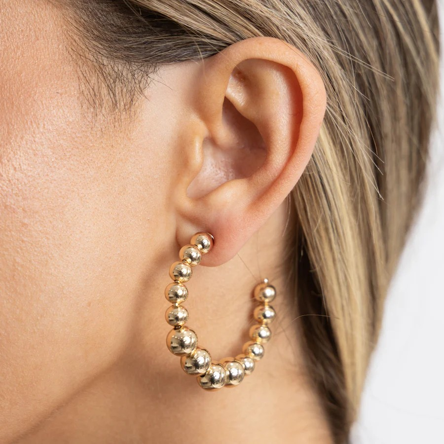 Sahira Jewelry Design - Lia Beaded Hoop Earrings