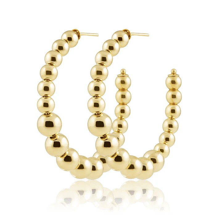 Sahira Jewelry Design - Lia Beaded Hoop Earrings