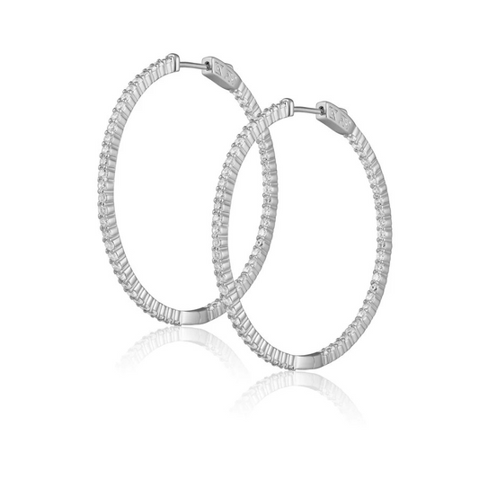 Sahira Jewelry Design - Lyra CZ Hoop Earrings