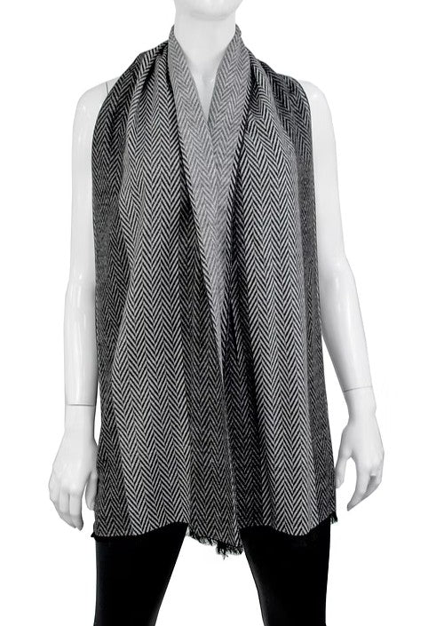 Mitchie's - Men's Herringbone Motif Print Scarf