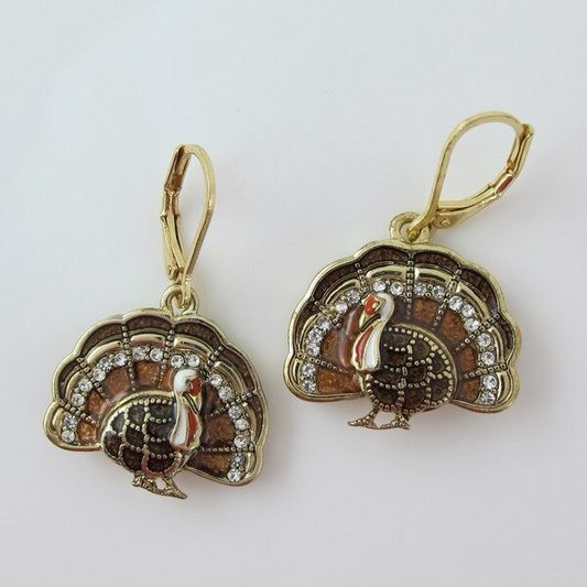 Napier - Enamel Turkey Drop Earrings