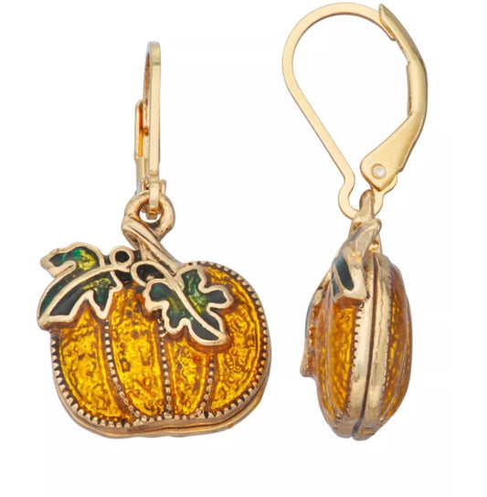 Napier - Fall Pumpkin Drop Earrings