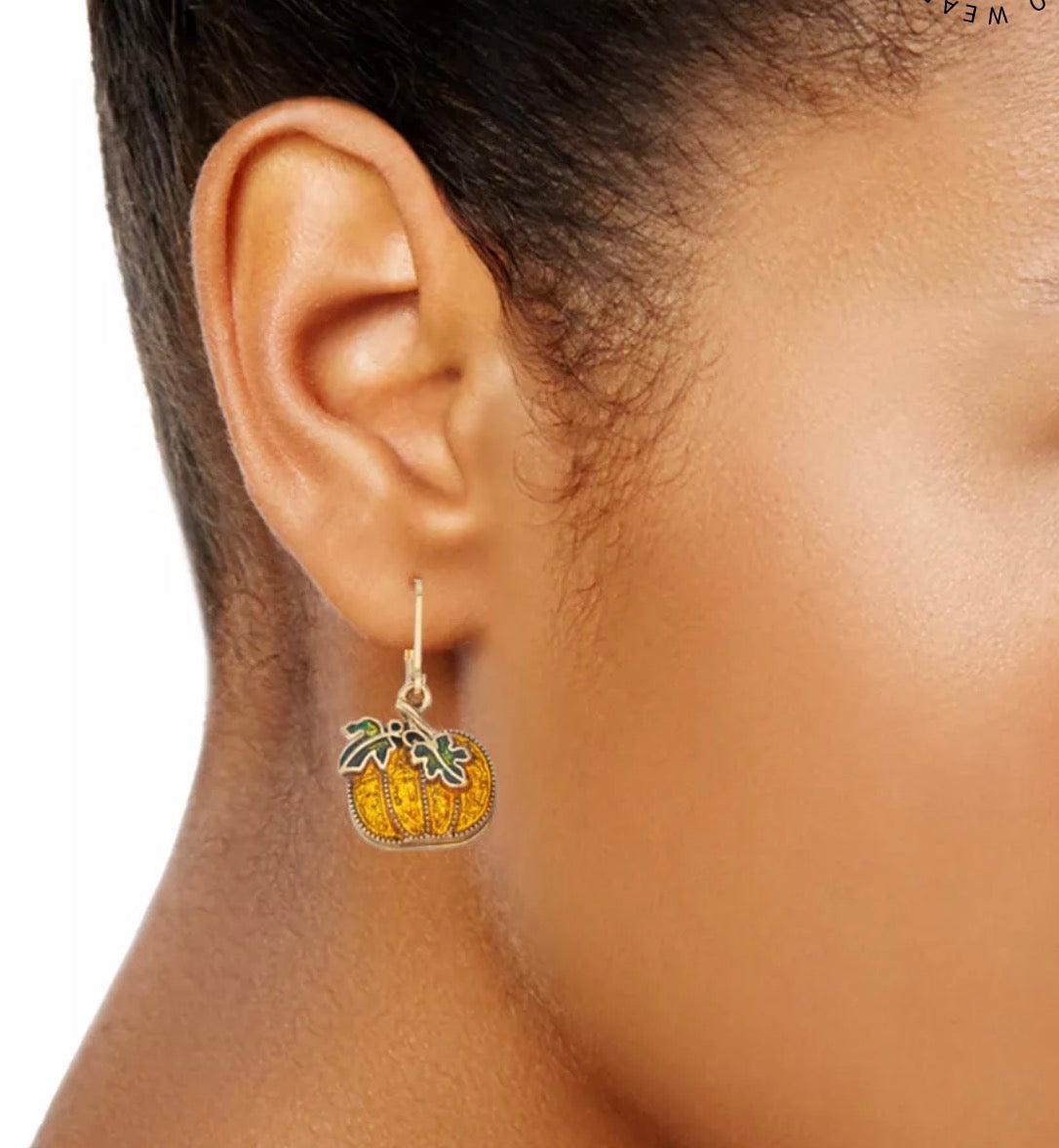 Napier - Fall Pumpkin Drop Earrings