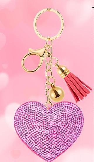 Kingdom Couture - Bling Rhinestone Heart Shape Keychains