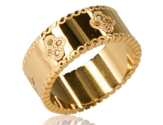 Sahira Jewelry Design - Gracie CZ Clover Ring