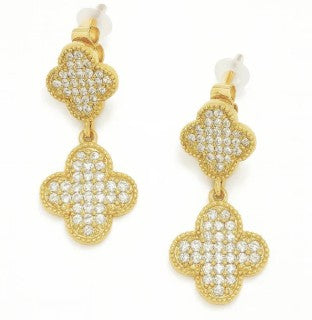Sahira Jewelry Design - Pave Clover Drop Earring