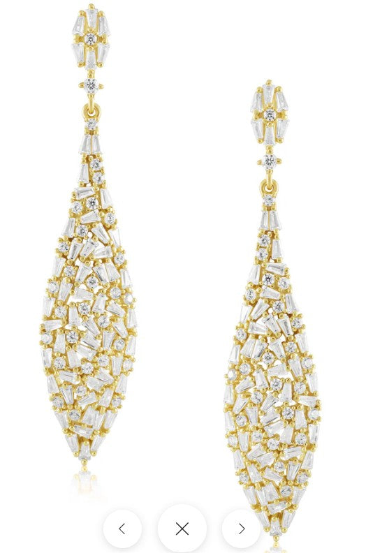 Sahira Jewelry Design - Valeria Earrings - Gold and CZ