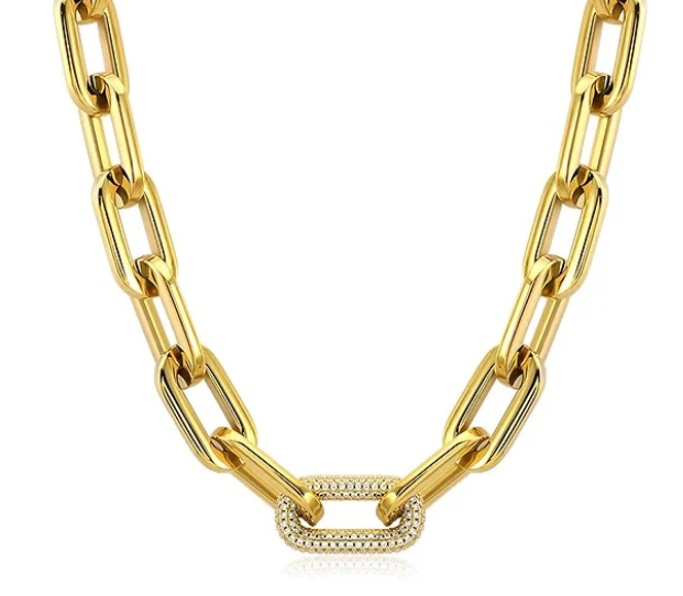 Sahira Jewelry Design - Jenna Pave Chain Necklace