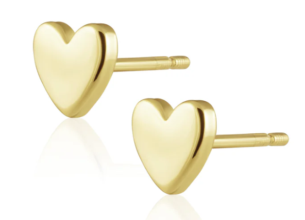 Sahira Jewelry Design - Solid Heart Stud Earrings