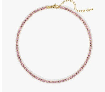 Sahira Jewelry Design - Chloe Tennis Choker - Light Pink