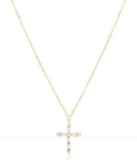 Sahira Jewelry Design - Gabriella CZ Cross Necklace