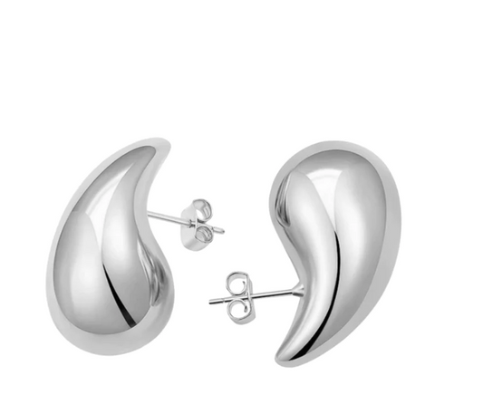 Sahira Jewelry Design - Elia Raindrop Earrings - Silver