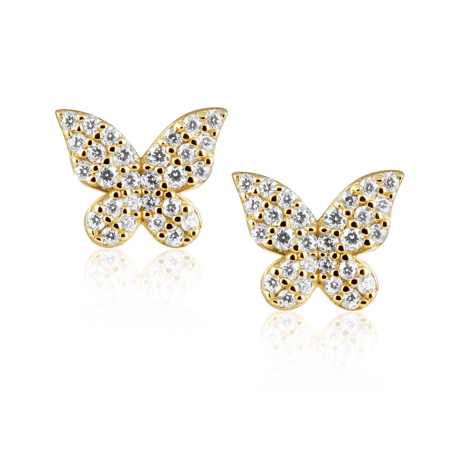 Sahira Jewelry Design - Elsie Pave Butterfly Stud Earrings