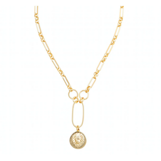 Sahira Jewelry Design - Zoe Lion Medallion Necklace