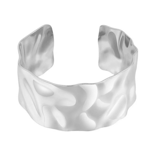 Sahira Jewelry Design - Shira Hammered Cuff - Silver