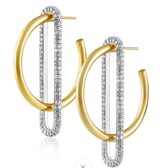 Sahira Jewelry Design - Jolene Pave Hoop Earring