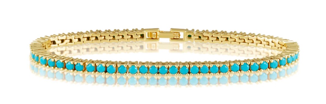 Sahira Jewelry Design - Karla Tennis Bracelet - Turquoise