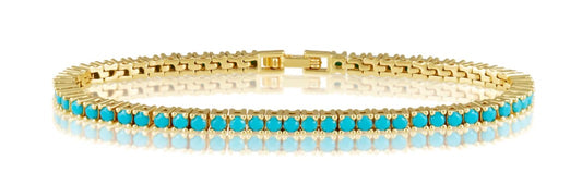 Sahira Jewelry Design - Karla Tennis Bracelet - Turquoise