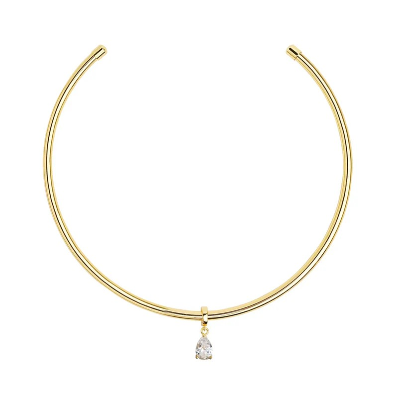 Sahira Jewelry Design - Pear Cut Necklace Cuff
