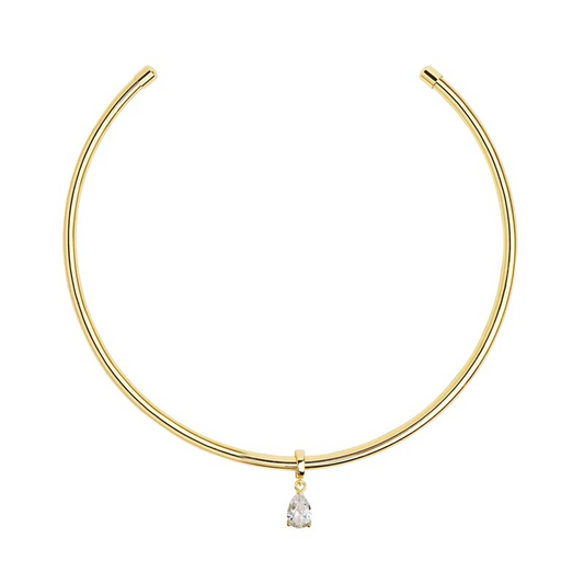 Sahira Jewelry Design - Pear Cut Necklace Cuff
