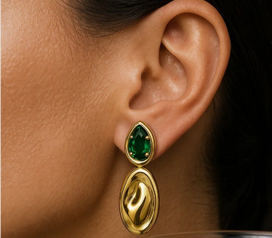 Sahira Jewelry Design - Virginia Emerald Drop Earring