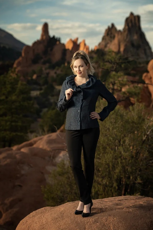 Samuel Dong - Jacquard Blouse - Midnight