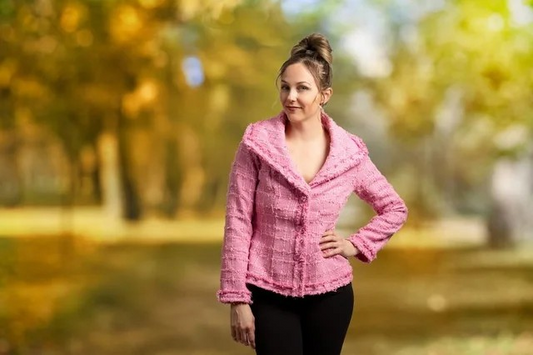 Samuel Dong - Jacquard Wing Collar Jacket