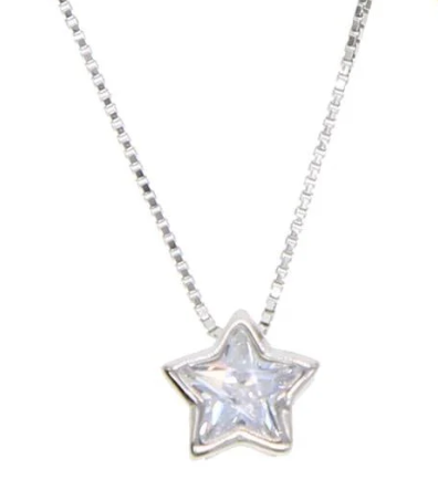 Sahira Jewelry Design - CZ Bezel Star Necklace