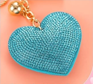 Kingdom Couture - Bling Rhinestone Heart Shape Keychains