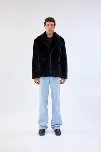 Unreal Fur - Lupin Men's Blazer Coat - Black