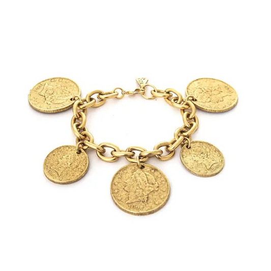 Yochi NY - Piera Vintage Coin Bracelet