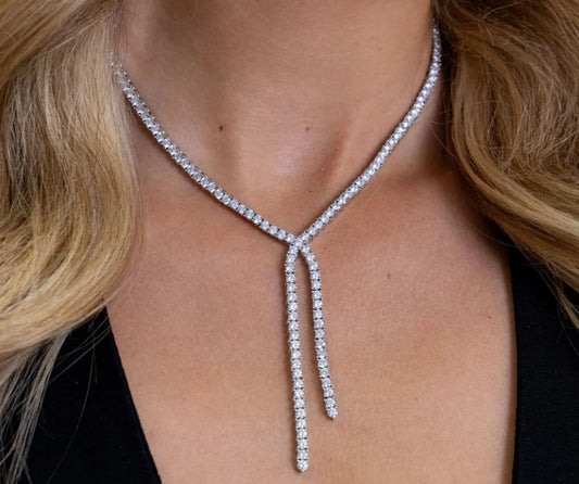 Sahira Jewelry Design - Tennis Bolo Necklace
