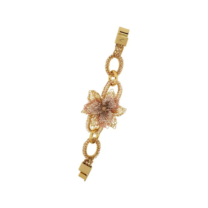 Lavish by Tricia Milaneze - Trio Gold Rose Link Bracelet